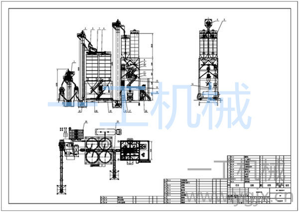 配制砂機預拌砂漿生產(chǎn)線圖紙